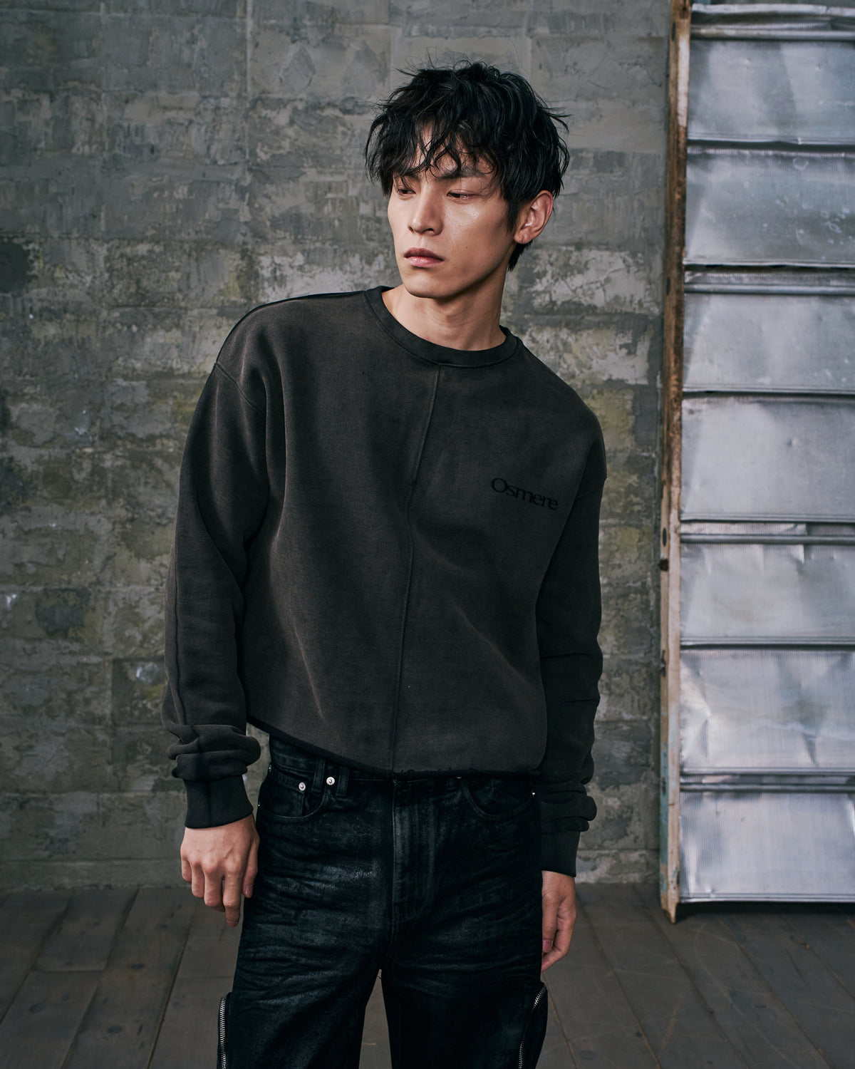 RAW EDGE SWEATSHIRT VINTAGE GREY