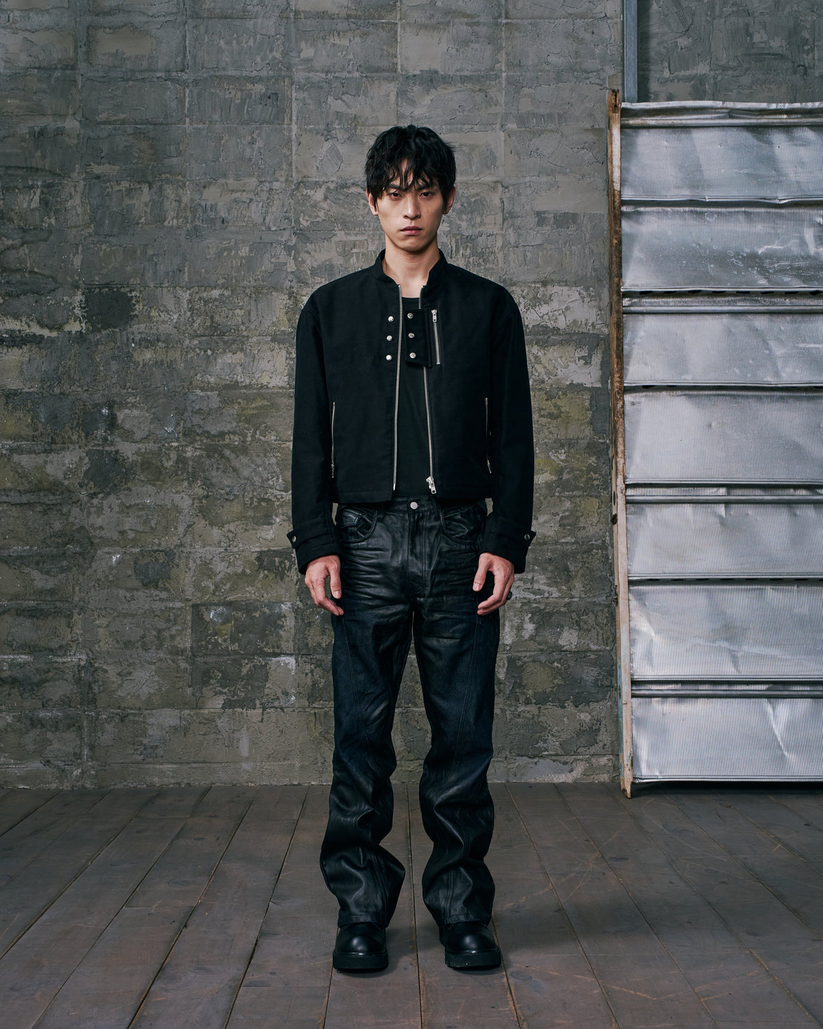 HEAVY MOLESKIN BIKER JACKET