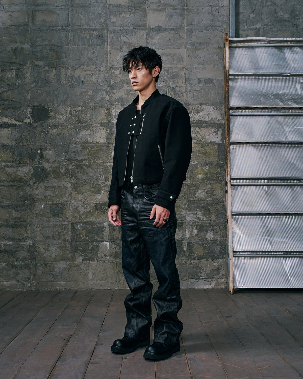HEAVY MOLESKIN BIKER JACKET