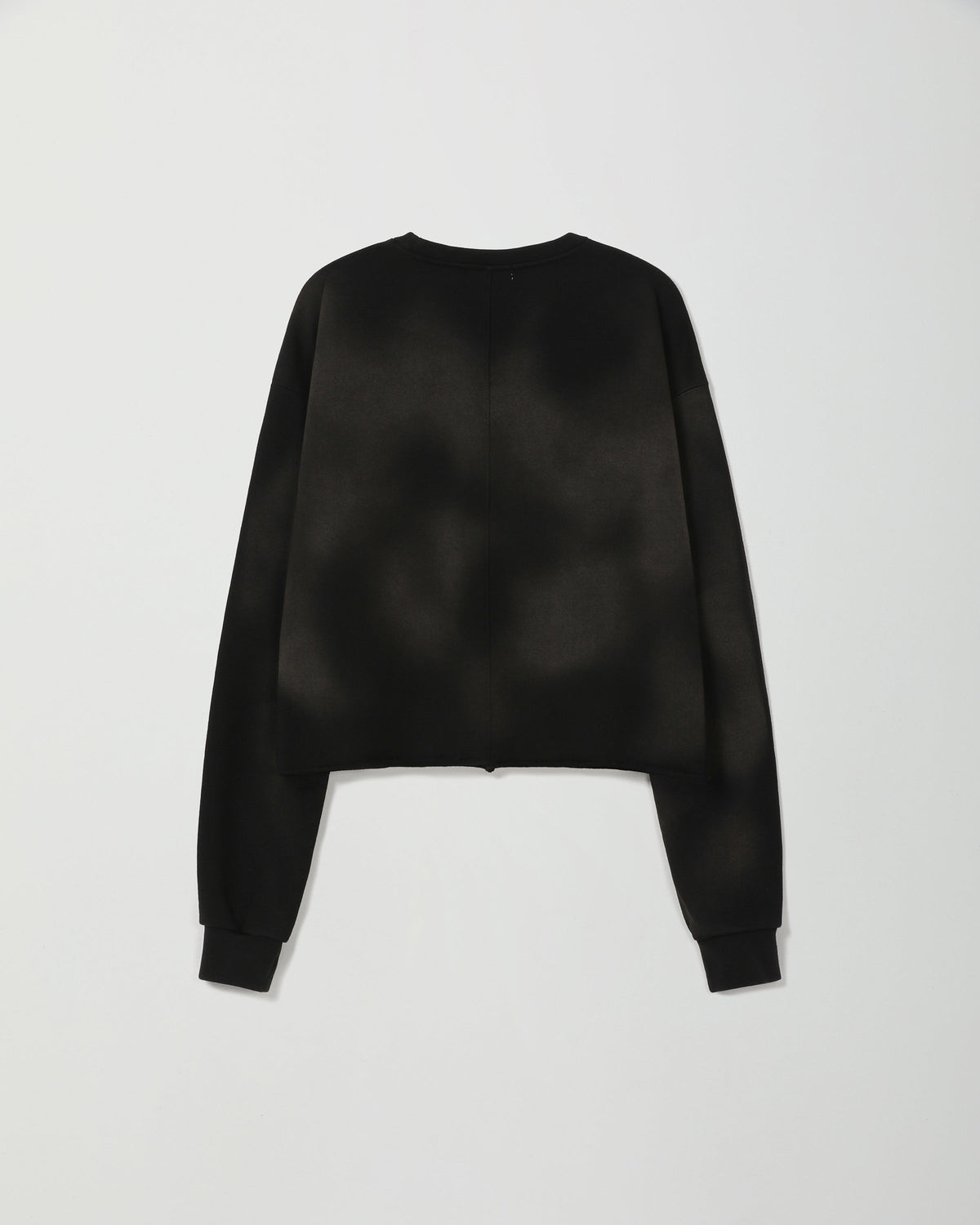 RAW EDGE SWEATSHIRT WASHED BLACK