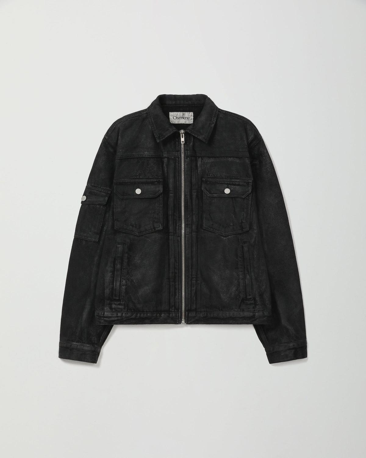 DENIM TRUCKER JACKET BLACK WAX FINISH