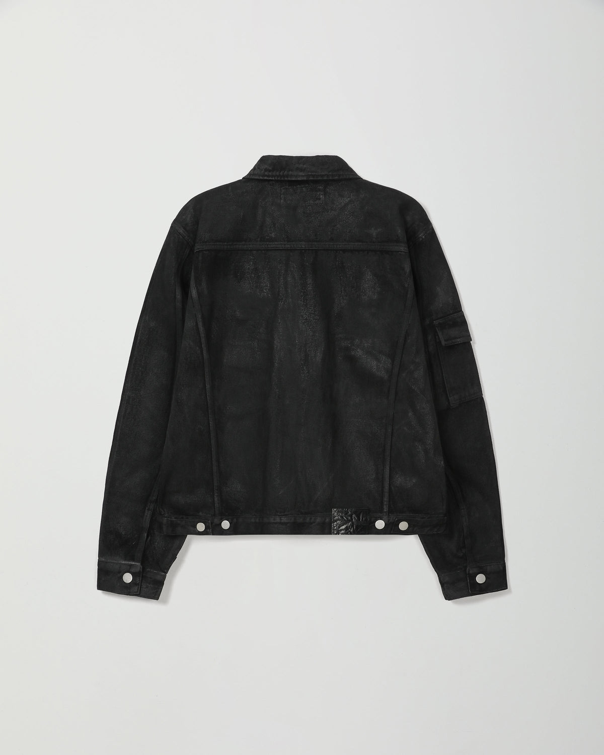 DENIM TRUCKER JACKET BLACK WAX FINISH
