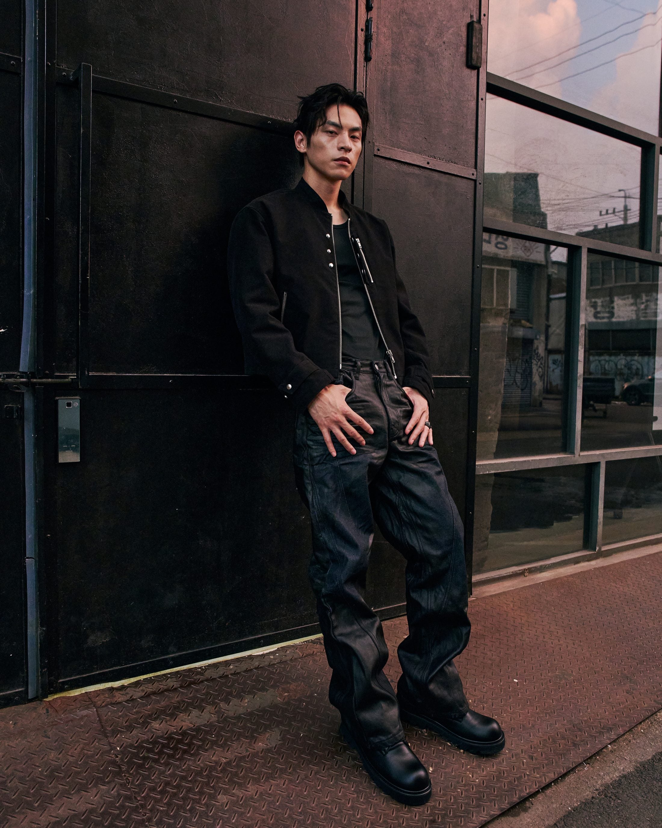 Osmere FW26 campaign — steel shutter